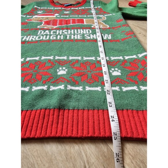 Norther Pole Dachshund Christmas Sweater Wiener Dogs Pullover Women's Size Small - Picture 4 of 6